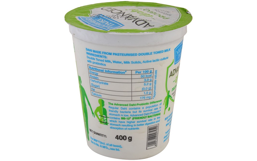 Mother Dairy Advanced Dahi Probiotic   Tub  400 grams